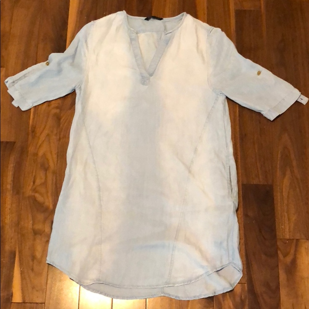 Velvet Heart washed jean dress w/ side pockets